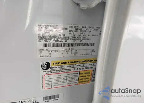 2021 Ford Expedition Xlt from USA, damaged, VIN 1FMJU1HT8MEA44152